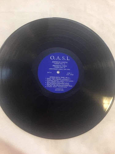Disco Vinilo Lp Antonio Cortis Paoli Oasi Anniversary Album (Usado)
