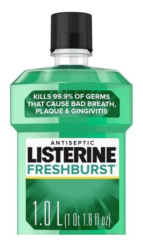 Listerine Freshburst Antiseptic Mouthwash, Mint, 1 Litro