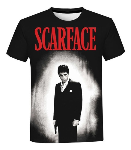 Nueva Playera Impresa En 3d De Scarface Tony Montana Tenis