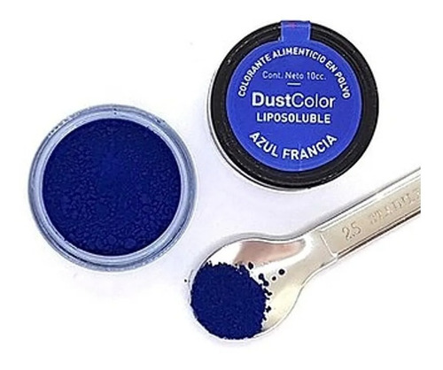 Imagen 1 de 1 de Colorante Liposoluble Azul Francia Dust Color Repostería