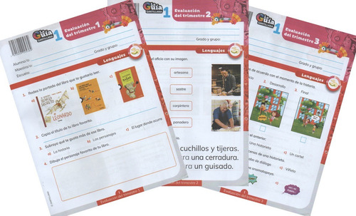 Pack Exámenes Trimestrales 1° Guía Santillana