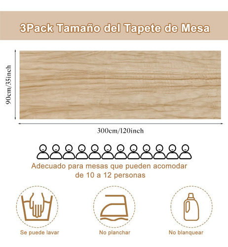 6pcs Camino De Mesa Boho Y Flores Artificial Rosas