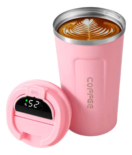 Vaso Termo Termico Digital Para Cafe Acero Inoxidable 510 Ml