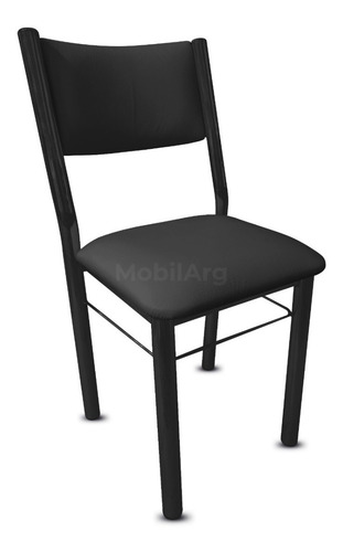 Imagen 1 de 7 de Silla De Comedor Cocina Tapizada Caño Grueso Con Refuerzo Entre Patas Super Reistente Asiento Y Respaldo Tapizado