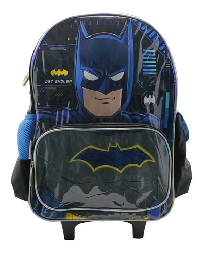 Mochila Carro 18 Escolar Primaria Batman 45cm Ruedas Cresko