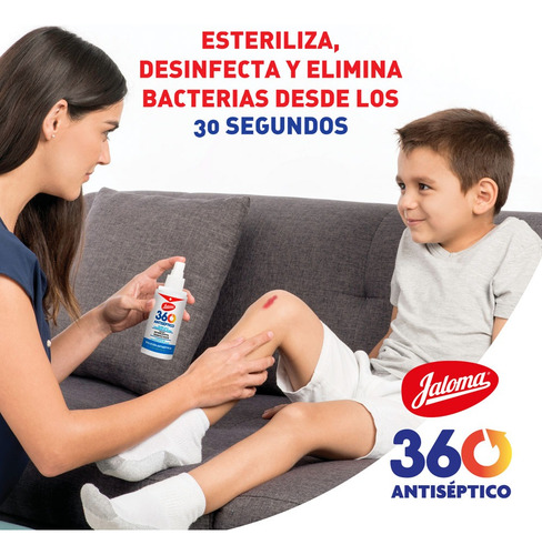 Jaloma 360 Solución Antiséptica y esterilizante, Tripack 100ml + 60ml + 30ml