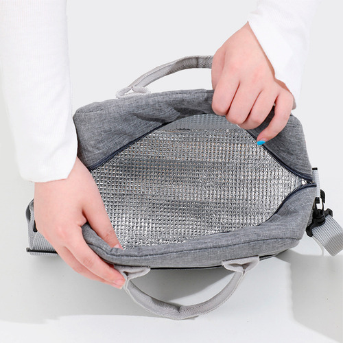 Bolsa De Mão Termica Media Mantém Temperatura Lanche Marmita Cor Azul