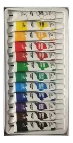 Set De Pinturas Acrílicas 12 Colores X 12ml