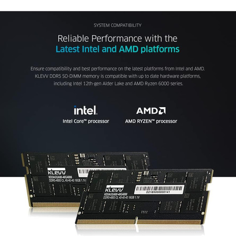 Klevv Ddr5 16 Gb (1 X 16 Gb) 5600 Mhz Cl46 A-die 1.1 V Sodim