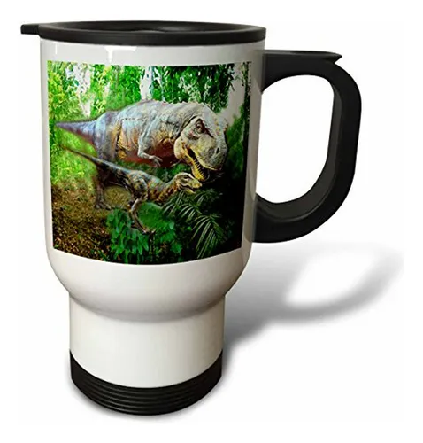 Taza De Acero Inoxidable 14 Oz - Dinosaurios 3drose