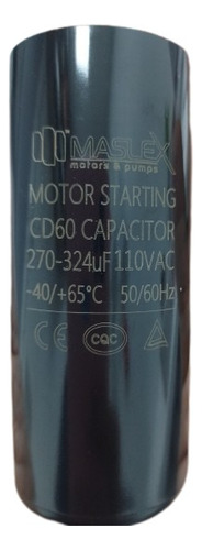 Capacitor De Arranque 110vac 270-324mfd Tienda Av Casanova