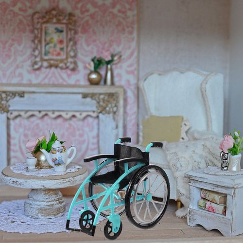 1 Juego De Silla De Ruedas En Miniatura Playset Playset
