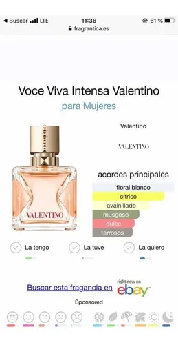 Voce Viva Intensa Eau De Parfum Intense 50ml Valentino!!! Volumen De La Unidad 50 Ml