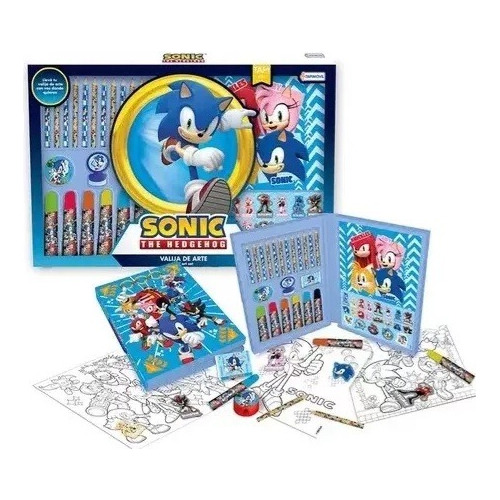 Set Valija De Arte  Sonic The Hedgehog Con Stickers  01225