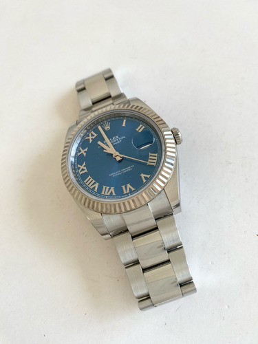 Reloj Rolex Datejust 41 Mm Ref 126334 Full Set 2023 Gris Oro/blanco Azul Azurro (Usado)