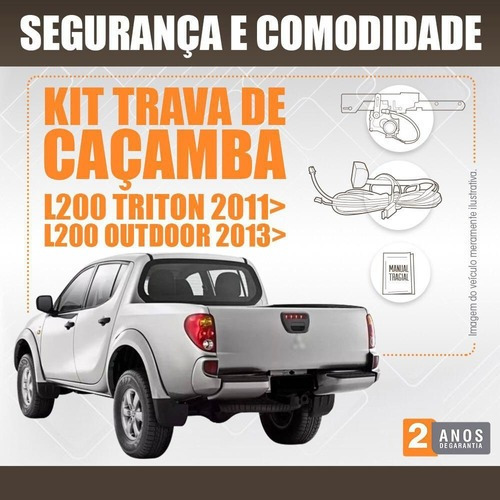 Imagem 2 de 4 de Kit Trava Caçamba Tragial Tmc Mitsubishi L200 Triton Outdoor