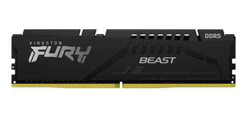 Imagen 1 de 2 de Memoria RAM Fury Beast DDR5 gamer color negro  16GB 1 Kingston KF548C38BB-16