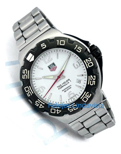 Reloj Tag Heuer Formula 1 Blanco Gomas Negras Acero