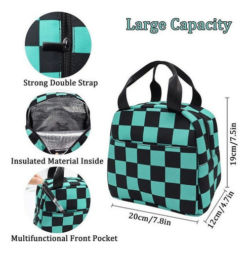 2 Unidades/conjunto Kimetsu No Yaiba Lunch Bag Estuche Para
