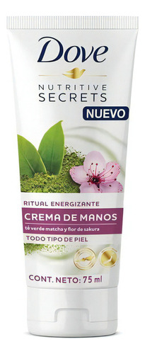  Crema energizante para manos Dove Ritual Energizante Crema para manos té matcha y flor de Sakura en pomo 75mL