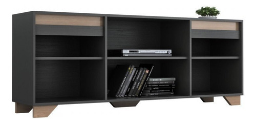 Conjunto Sala De Estar Rack 2 Portas Com Painel Para Tv Até