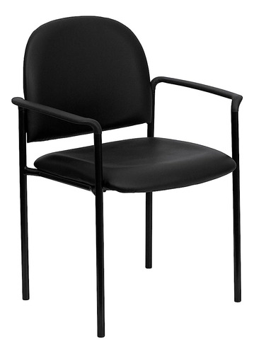 Flash Furniture Tiffany Comfort Negro Vinilo Apilable Ace