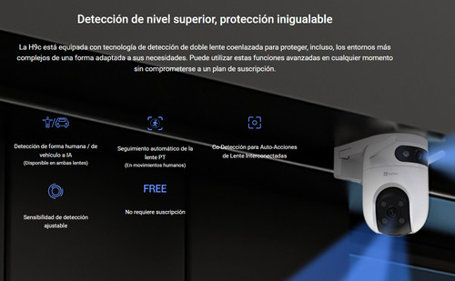 Camara De Seguridad H9c Doble Lente 3mp Motorizada Ezviz