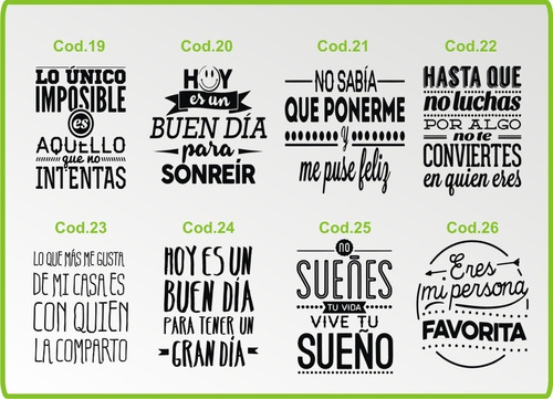 Vinilo Decorativo Frases Motivadoras Positivas 60 X 40