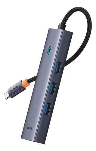 Hub Adaptador Baseus Multipuerto 4-en-1 Tipo C A Rj45+ 3 Usb