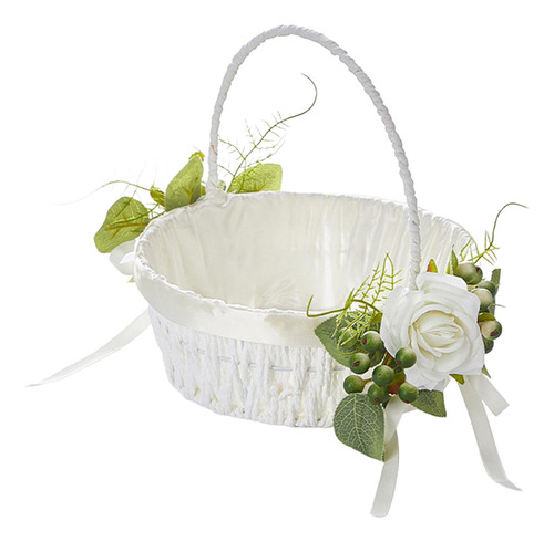 Cesta Para Niña De Flores, Cesta De Encaje Para Estilo B