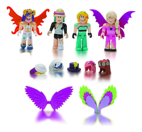 Set 4 Figuras Roblox + Accesorios 7 Cm Juguetes En Caja