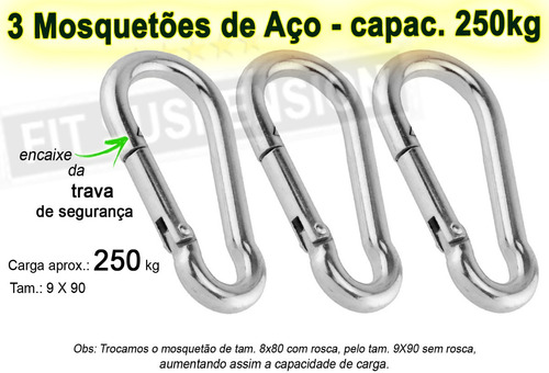 Imagem 2 de 7 de Kit Corda Puxador Triângulo E Tríceps + Corda De Suspensão