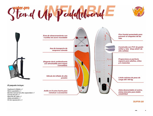 Tabla Paddle Inflable Wate Pro