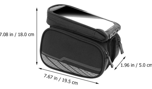 Hwa Bolsa Negra Para Teléfono Celular Para Bicicleta