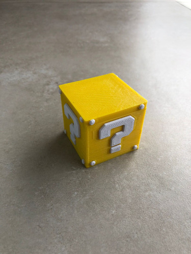 Caixinha Estojo Para Alianças Lucky Block Exclusivo Mario Cor Amarelo