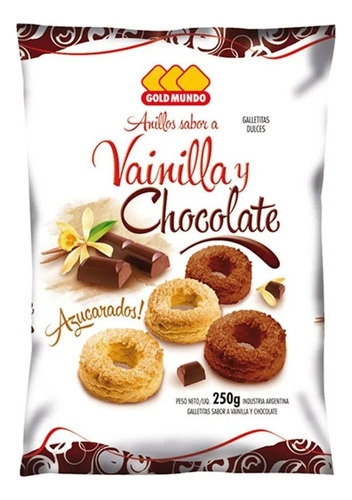 Galletitas De Anillos Vainilla & Chocolate 250g Gold Mundo 