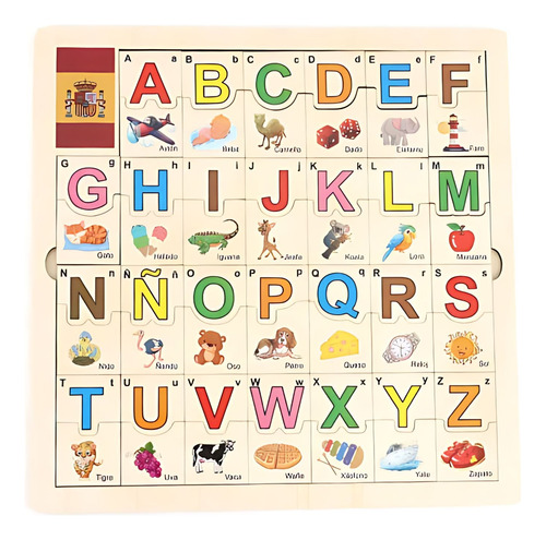 Juego De Asociación De Madera Con Letras Del Abecedario