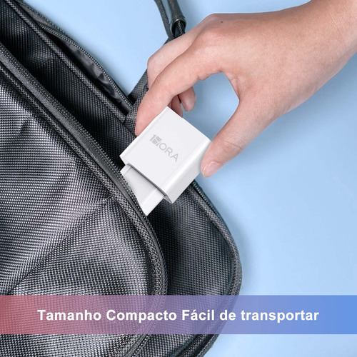Carregador 1hora Gar124 12w Adaptador Porta Usb-a Cabo 1 M