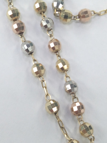 Rosario Oro De 14 Kilates En Oro Florentino 48 Cm