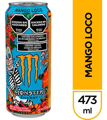 Bebida Energizante Monster Energy Sabor Mango Loco 473ml X6