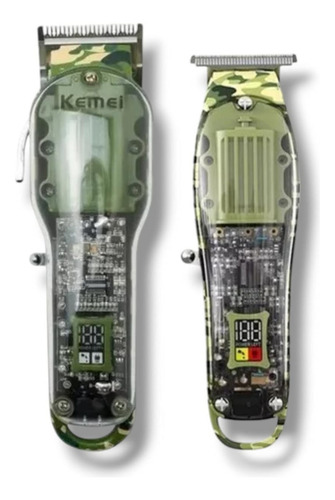 Combo Kemei Camuflaje Militar Verde Km-1926 + Km-1928 Color Verde Musgo