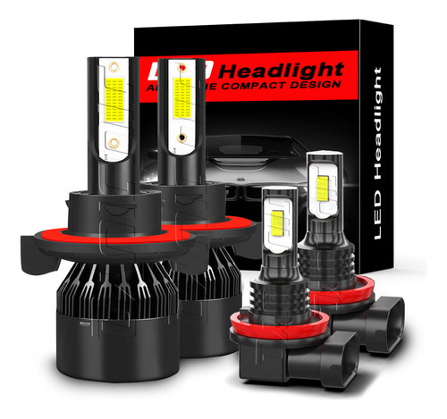 Kit Faros Luz Led H8 H13 14000lm Para Ford Haz Alta/baja