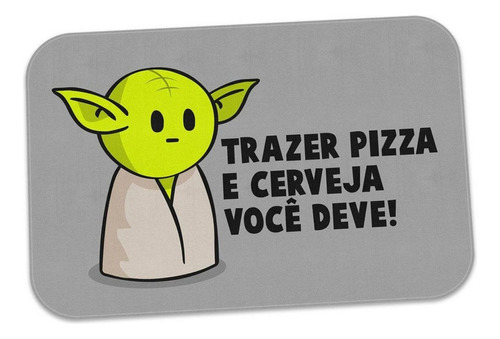 Tapete Star Wars Yoda Trazer Pizza E Cerveja Você Deve Nerd