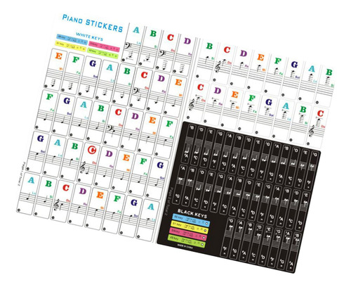 Pegatinas De Teclado De Piano Para 88/61/54/49 Key.