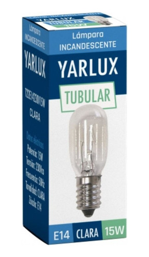 Lámpara Tubular 15w Incandescente E14 Yarlux X 5 Unidades