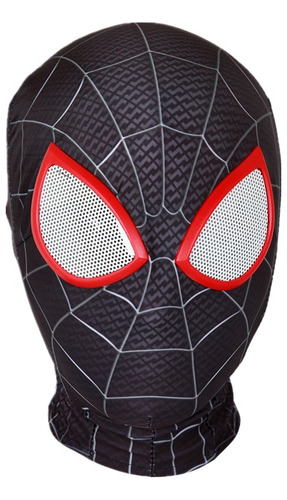 Spiderman Hombre Araña Negro Y Rojo Mascara Súper Héroe Con Lentes Plásticas Navidad Año Nuevo Excelente Calidad Insuperable  