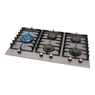 Cooktop A Gás Fischer 5 Bocas Tc Platinium Prime Trempes Ferro Fundido Bivolt 38420-107470