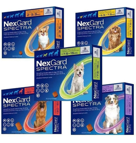 Nexgard Spectra Antiparasitario Interno/externo 7.6 A 15 Kg