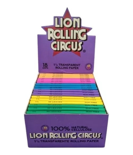 Caja Celulosa Lion Rolling Circus (18u) - Bon Tabac