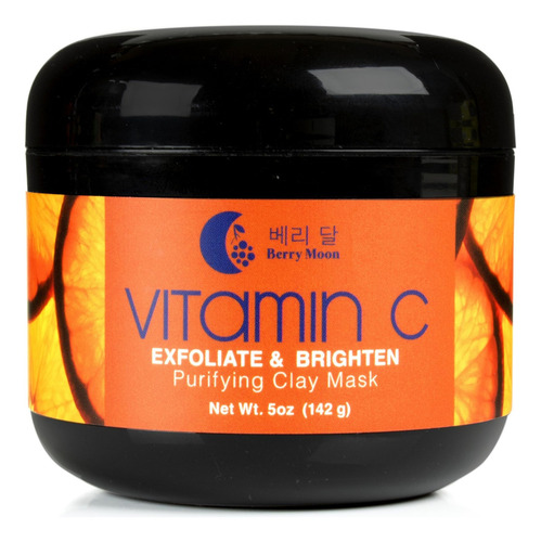 Máscara de arcilla antienvejecimiento con vitamina C Berry Moon para piel áspera